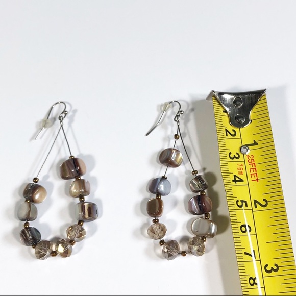 Beaded Dangle Earrings - Picture 2 of 3